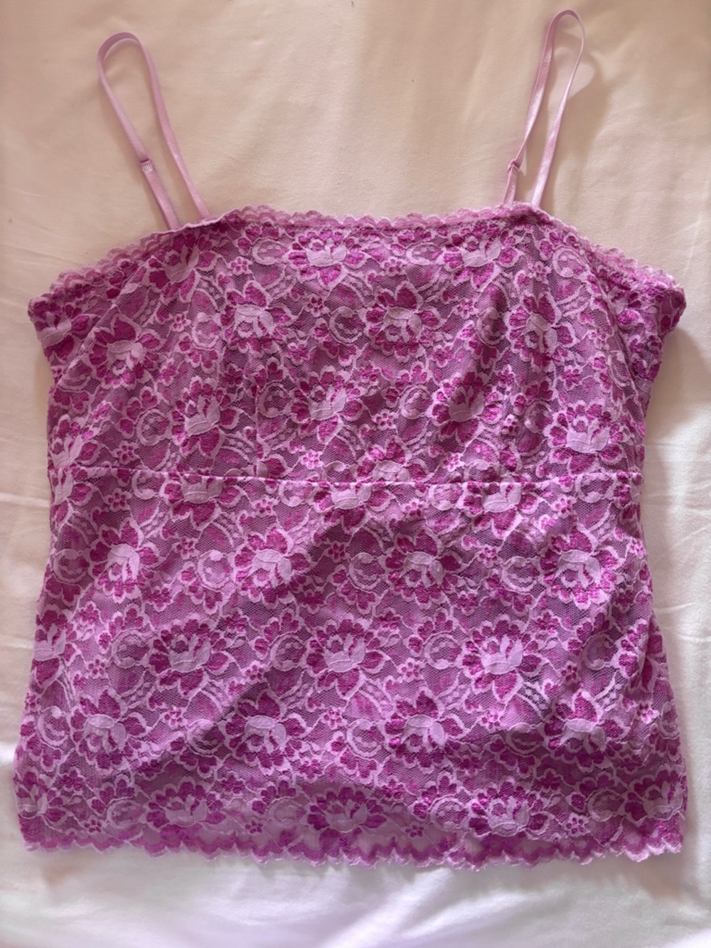 Y2K New York & Company Pink Lace Camisole
